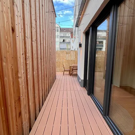 アパート Grosses Zentrales Terrasse 2 Baeder